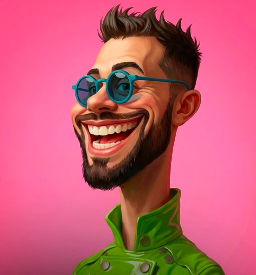 Big Smile Cartoon Portrait - AI Prompt