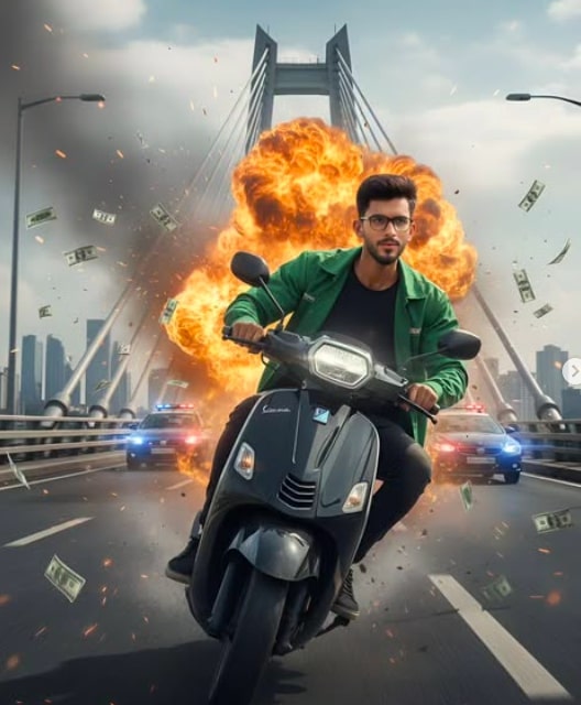 Black Modern Scooter - AI Prompt