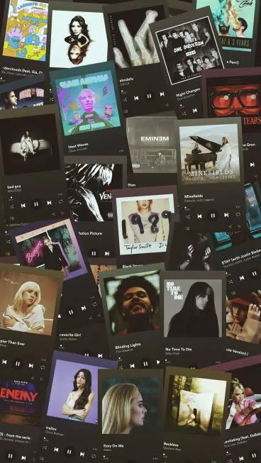 colorful music album collage - Gemini & chatgpt Image AI Prompt