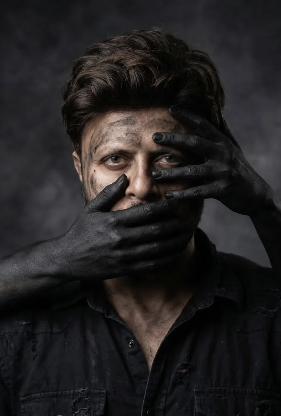 Dark psychological portrait of a man - Gemini & chatgpt Image AI Prompt