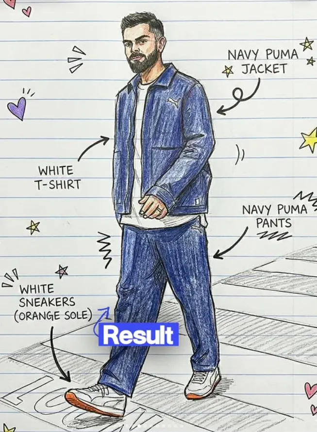 Hand-Drawn Outfit Sketch with Labels - Free AI Art Prompt