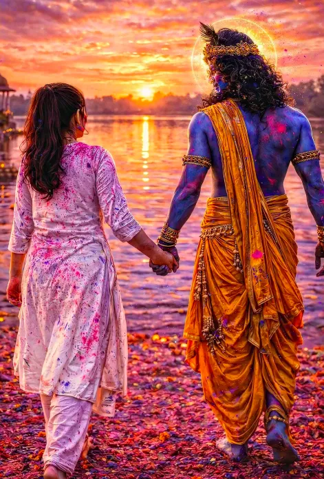 krishna holi - Free AI Art Prompt