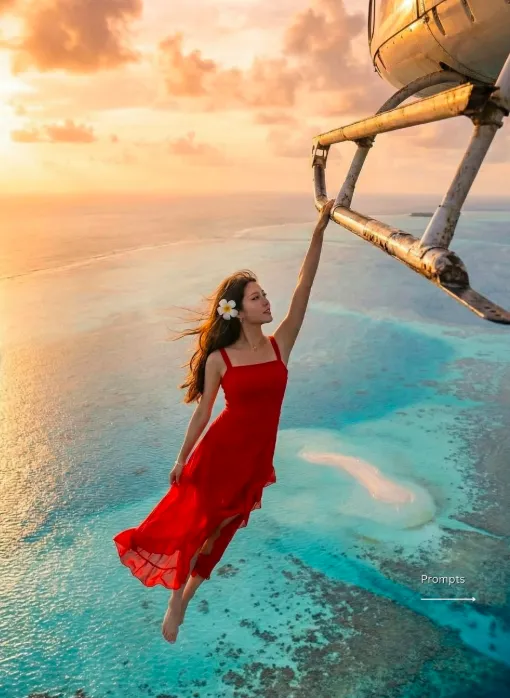 Maldives Sky Drift - AI Prompt
