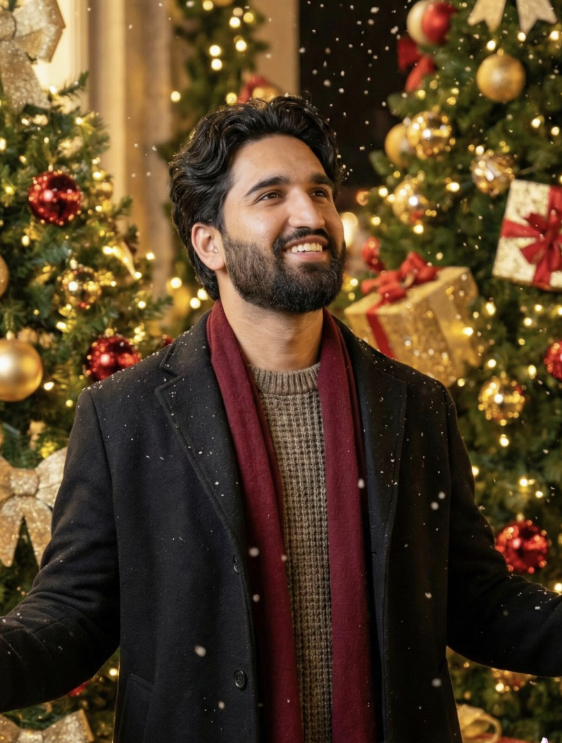 man standing outdoors - AI Prompt