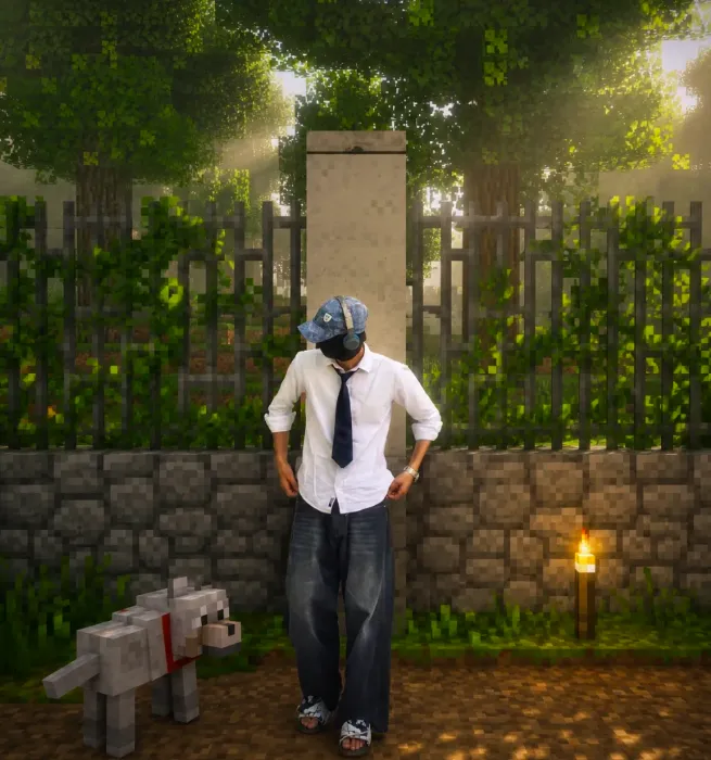 Minecraft Reality Merge - Gemini & chatgpt Image AI Prompt