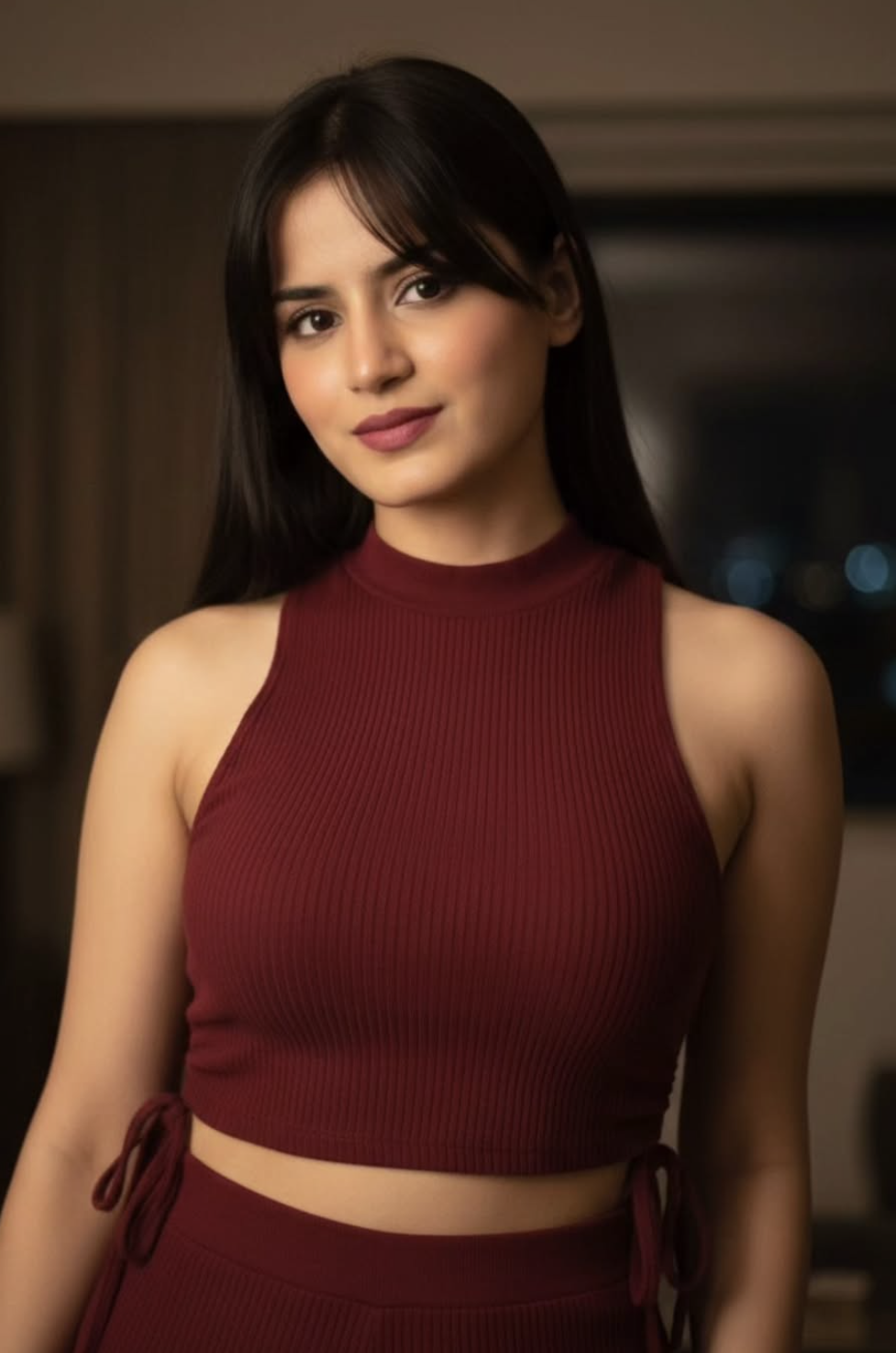 Red Wear Beauty Girl - AI Prompt