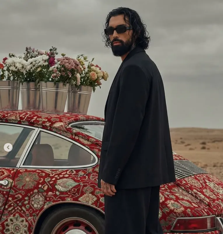 Ultra-Realistic Editorial Portrait with Carpet Porsche 964 - Free AI Art Prompt