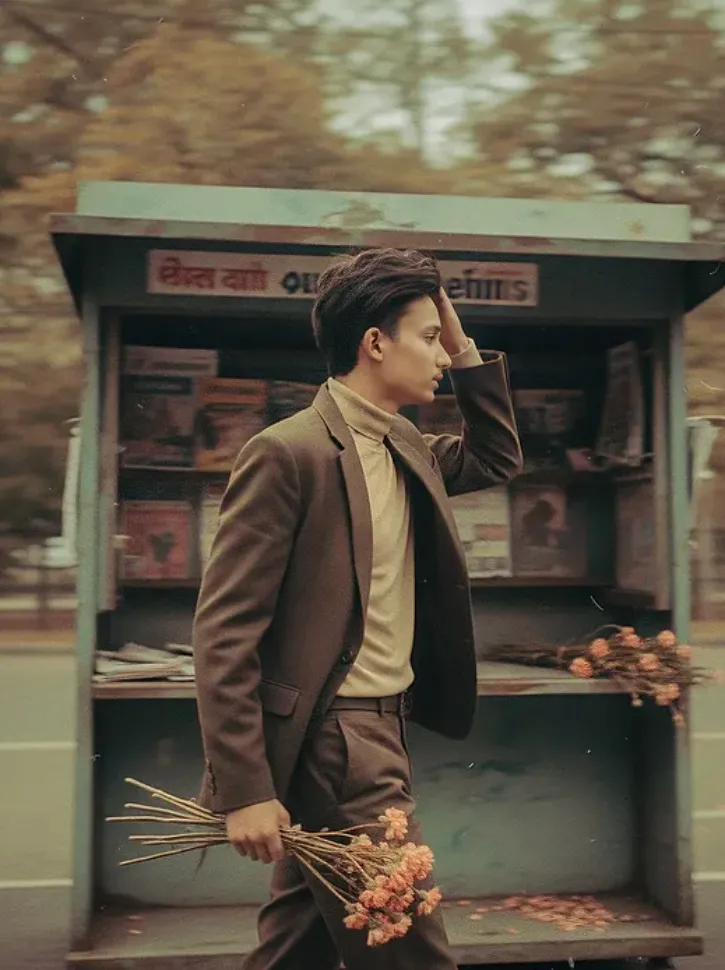 Vintage Motion Blur Editorial Portrait - Free AI Art Prompt