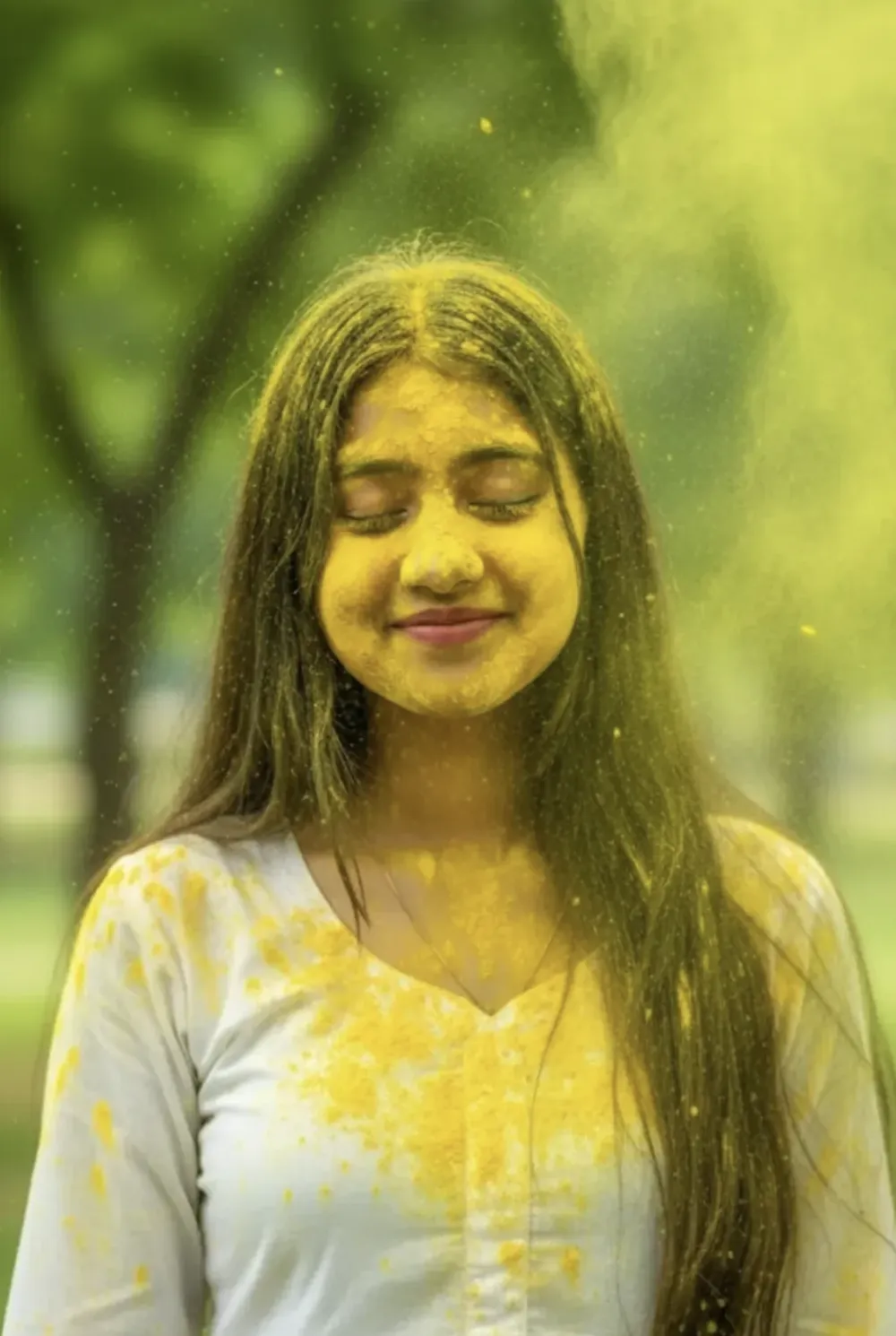 yellow colorfull holi - Free AI Art Prompt